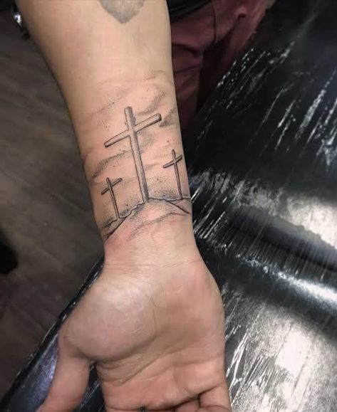 Boys Hand Tattoo, Christian Tattoos Men, Faith Tattoo Designs, Simple Leg Tattoos, Memorial Tattoo Ideas, Tattoo Quotes For Men, Biblical Tattoos, Bible Tattoos, Basic Tattoos