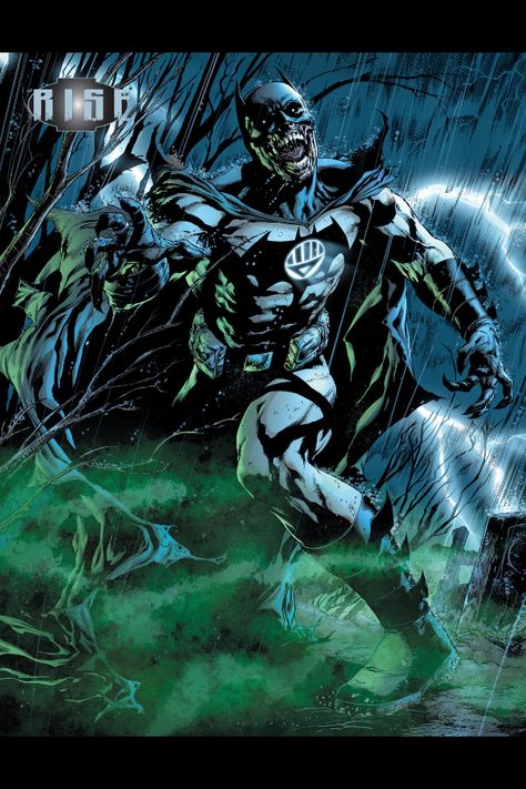 Green Lantern Batman - Blackest Night by Ivan Reis, Joe Prado, & Alex Sinclair Zombie Batman, Black Lantern Corps, Batman Green Lantern, Lantern Corps, Green Lantern Corps, Black Lantern, Dc Villains, Batman The Dark Knight, Black Lightning