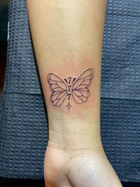 Butterfly 333 Tattoo, 555 Tattoo, Butterfly Tattoo, Tattoos, Quick Saves