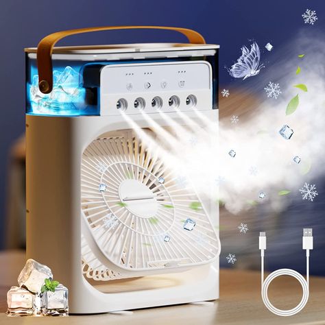 🏆New Style-49%OFF🔥 -- Mini Ice Mist Fan Portable Air Cooler, Air Cooler Fan, Air Fan, Evaporative Air Cooler, Evaporative Cooler, Portable Humidifier, Portable Air Conditioners, Portable Ac, House Fan