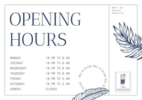 Elegant Hand-drawn The Bartender Sign Opening Hours Sign Design, Opening Hours Sign, Opening Hours, Sign Templates, Free Graphic Design, Sign Design, Looking Forward, Hand Drawn, How To Draw Hands