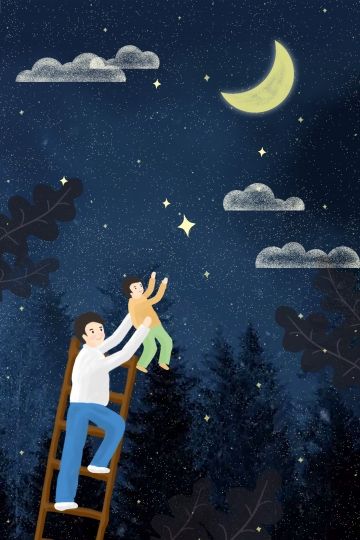 hand painted,texture,head figure,illustration,moon,father picking stars for children,fatherly love,dream,warm,fathers day,father and son,picking up the stars,night Fathers Day Illustration Design, Fathers Day Illustration Art, Father Son Illustration, Father And Son Painting, Father And Son Illustration, Father And Son Art, Fathers Day Painting, Father Painting, Father's Day Illustration