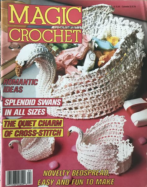 Decorative Crochet, Magic Crochet, Vintage Crochet Patterns, Crochet Vintage, Crochet Magazine, Crochet Cushions, Knitting Magazine, Crochet Books, Crochet Doily