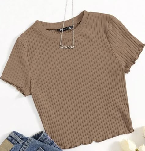 Shein Outfits, Aesthetic Shirts, New Rock, Tween Outfits, Crop Top Shirts, Cute Simple Outfits, Girls Fashion Clothes, Teenage Fashion Outfits, Mode Inspiration