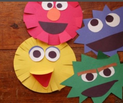 Sesame Street Crafts, Scissors Skills, Construction Paper Crafts, Sesame Street Characters, Kids Crafting, Scissor Skills, Daycare Crafts, Pbs Kids, Toddler Art