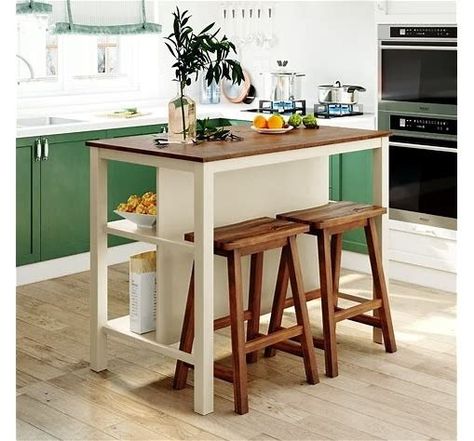 CESICIA Brown Wood Base with Wood Top Kitchen Island (27-in x 45-in x 36-in) Rubber in White | KIC-31729 - Search Shopping Butcher Block Dining Table, Prep Table, Island Table, Wood Dining Room, Kitchen Island With Seating, Dining Stools, Island With Seating, Wood Rustic, Kitchen Tops