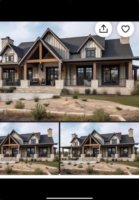 Vertical Siding Exterior Ranch Style, Vertical Metal Siding Exterior, Mixed Vertical And Horizontal Siding, Verticle Siding Exterior Ranch, Exterior Stone And Siding Combinations Wood Boards & Planks, Vertical Siding Exterior, Brown Roof, Mountain Home Exterior, Vertical Siding