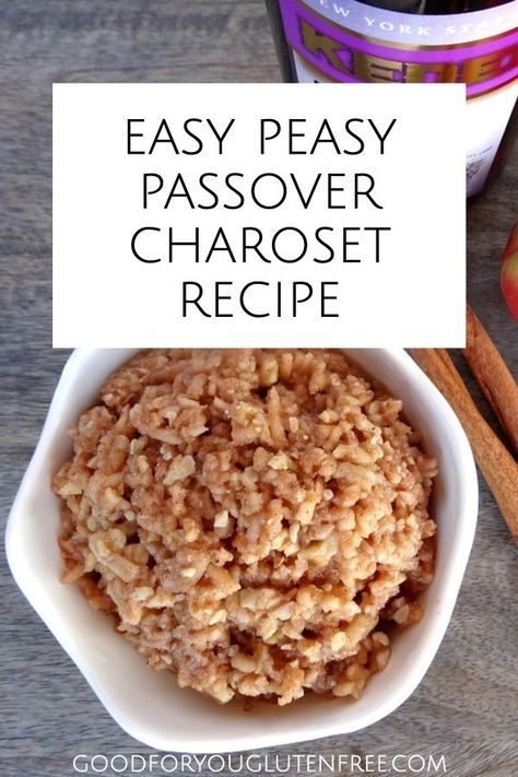 Passover Charoset Recipe Made Easy (and Naturally Gluten-Free) Passover Charoset, Passover Crafts For Kids, Passover Recipes Dinner, Charoset Recipe, Passover Recipes Dessert, Passover Dinner, Passover Crafts, Seder Meal, Jewish Holiday Recipes