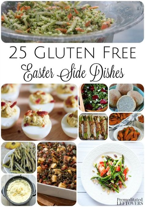 25 Gluten-Free Easter Side Dishes- Here is a long list of gluten-free side dishes to add to your Easter menu. These recipes look amazing! Healthy idea for creating a gluten-free meal that the whole family will enjoy. Gluten Free Easter Dinner, Dinner Ideas Gluten Free, Ham Easter, Easter Dinner Sides, Easter Dinner Ideas, Easter Side Dishes Recipes, Easter Sides, Easter Dinner Menus, Gluten Free Holiday Recipes