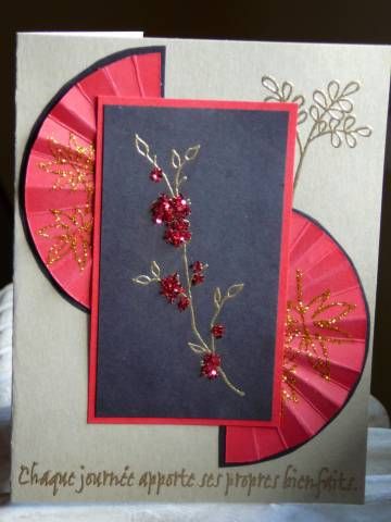 Asian Crafts, Asian Quilts, Screen Cards, Asian Cards, Chinese New Year Card, Chinese New Year Crafts, Japan Crafts, Japanese Quilts, Instruções Origami