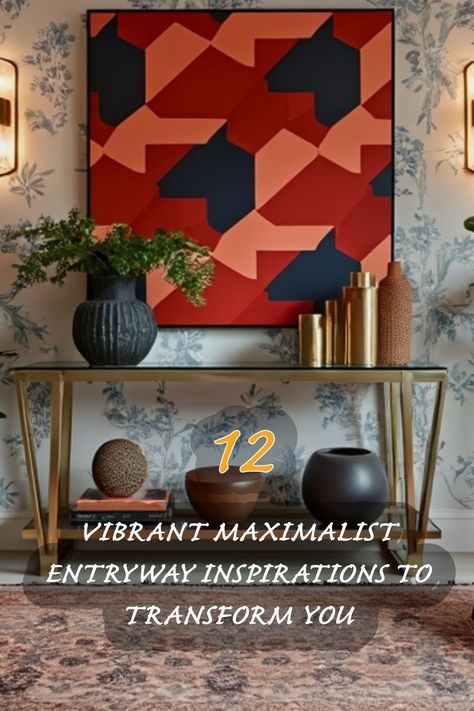 Discover how to infuse your space with color and creativity! This collection of vibrant maximalist designs showcases stunning entryways that inspire transformation. From bold artwork to eclectic decor, let your entrance be a reflection of your unique style. Stunning Entryways, Maximalist Entryway, Vibrant Maximalist, Hollywood Regency Bedroom, Entryway Design Ideas, Maximalist Aesthetic, Entryway Design, Entryway Inspiration, Maximalist Design