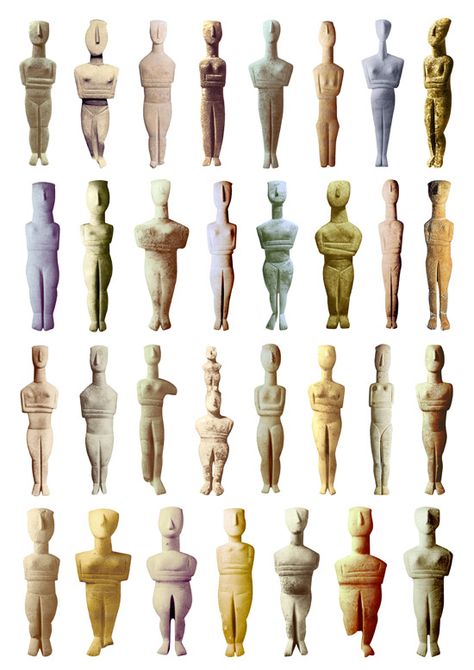 Cycladic Sculpture, Goddess Sculptures, Cycladic Art, Woman Goddess, Folded Arms, Goddess Sculpture, Ancient Goddesses, Prehistoric Art, Art Premier