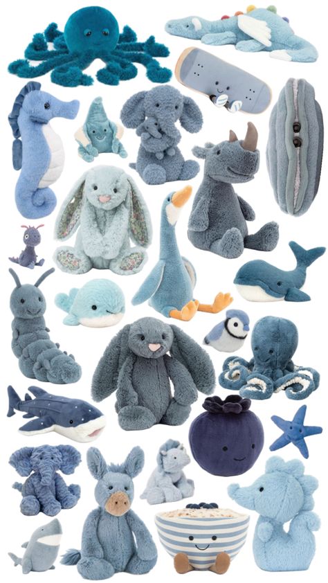 Navy Blue Jellycat, Shark Jellycat, Beachy Jellycats, Ocean Jellycat, Whale Jellycat, Cute Jellycat, Jelly Cats Stuffed Animals, Blue Jellycat, Jellycat Rainbow