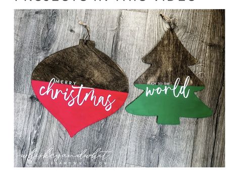 Dollar Tree Christmas Tree, Christmas Dollar Tree, Round Wood Signs, Dollar Tree Cricut, Christmas Tree Sign, Cricut Christmas Ideas, Tree Sign, Hey Friend, Christmas Craft Projects