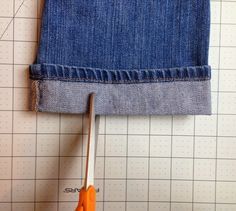 Zipper Repair Hacks Straw, Shortening Jeans, Repairing Jeans, Shorten Jeans, Altering Jeans, Create Kids Couture, Repair Jeans, Original Hem, Zipper Repair