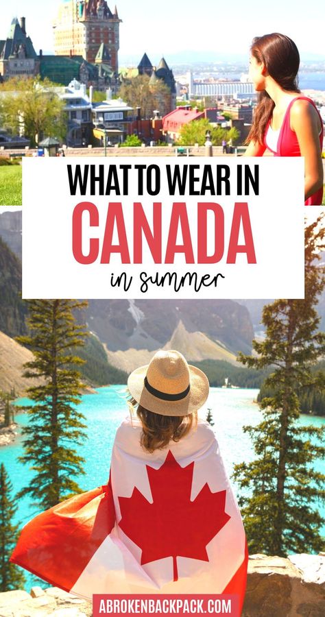 Wondering what to wear in Canada? Our guide will help you decide what to wear in Canada during summer. We’ll provide outfit ideas for Canadian summer and a Canada summer packing list! To learn more, click the pin and start packing for Canada. Canadian Fashion Outfits Summer, Canada Style Outfits, Summer In Montreal Outfits, Whistler Summer Outfit, Victoria Canada Outfits, Vancouver Summer Packing List, What To Wear In Toronto Summer, Summer Outfit Canada, Quebec City Summer Outfits