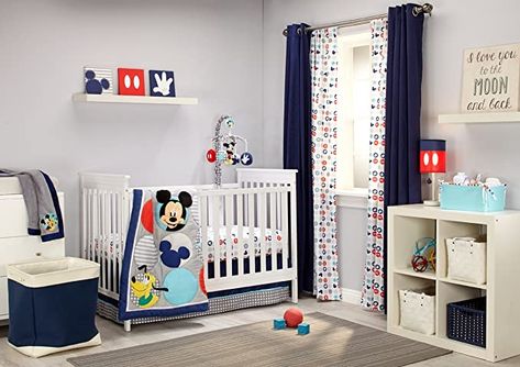 Disney Baby Rooms, First Best Friend, Mickey Mouse Nursery, Baby Boy Nursery Bedding, Disney Themed Rooms, Boy Nursery Bedding, Best Buddies, Baby Mickey Mouse, Baby Boy Room Decor