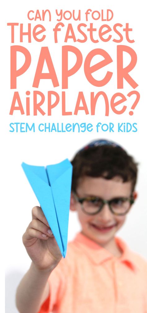 Craft Ideas For Boys, Paper Airplanes Instructions, Plane Paper, Airplane Paper, Paper Airplane Template, Paper Aeroplane, Easy Stem, Make A Paper Airplane, Steam Challenges