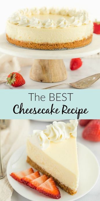 Fun Cheesecake Recipes, The Perfect Cheesecake, Homemade Graham Cracker, Perfect Cheesecake, Cheesecake Desserts Recipes, The Best Cheesecake, Easy Party Desserts, Delicious Cheesecake Recipes, Homemade Graham Cracker Crust