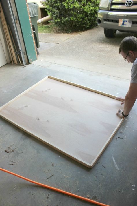 If you don't want to pay $150+ for large frames, this project is a must! It's an EASY DIY project and will only cost about $25 or less to make! How to Make a Huge Frame for Cheap | DIY Picture Frame | DIY Frame | DIY Art | DIY Wall Decor | DIY Wall Frame How To Make A Wooden Picture Frame, Simple Diy Projects For The Home, Diy Artwork Frame, How To Make Frames For Pictures, How To Frame Posters, Diy Large Wall Frame, Diy Huge Wall Art, Diy Picture Frames On The Wall, Diy Poster Frame