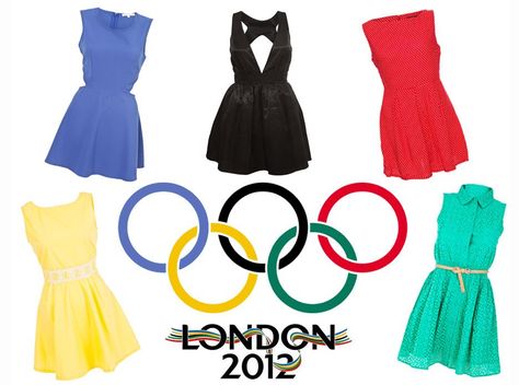 olympic fashion Olympic Fashion, Olympic Theme Party, Pretty Party Dresses, Olympic Party, Olympic Rings, Elegance Fashion, Pretty Party, The Olympics, Party Outfits