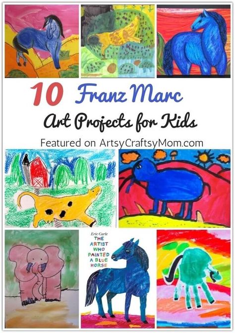 Learn how a young German artist created a strong statement in his brief career, with these Fantastic Franz Marc Art Projects for Kids. Art Rooms, Master Artists, Kandinsky Art, Artist Workshop, Franz Marc, Artist Project, Art Projects For Kids, Art Hub, Art Lessons For Kids