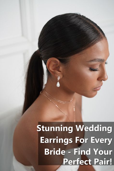 Discover the perfect pair of wedding earrings for your special day! From classic to modern styles, these stunning wedding earrings will add the perfect touch of sparkle to your bridal look. Whether you prefer dainty studs or statement chandeliers, find your dream earrings here. Modern Wedding Jewelry Brides, Wedding Day Jewelry Brides, Wedding Earrings Bride, Modern Wedding Jewelry, Unique Wedding Earrings, Dream Earrings, Earrings Bride, Statement Chandeliers, Wedding Day Jewelry