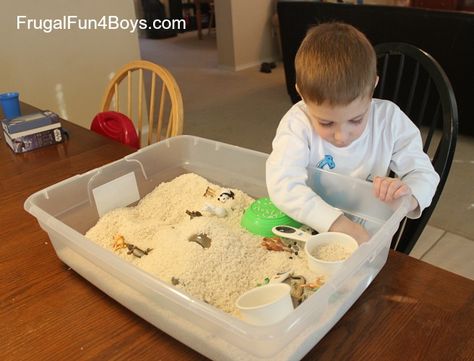 Preschool Play with a Tub of Rice Art Stations, Duct Tape Belt, Scented Rice Sensory Bin, Kids Sensory Activities, Ella Bella, Preschool Play, Toddler Curriculum, Sensory Tubs, Reggio Classroom