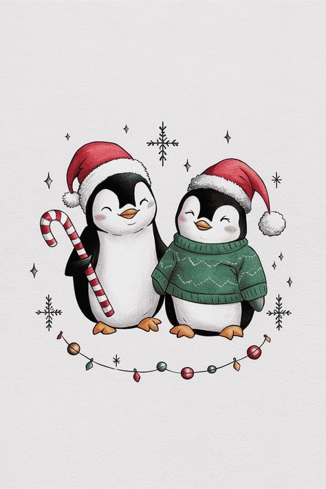 Cute Little Drawings Christmas, Winter Drawing Ideas Sketch Easy, Christmas Doodle Drawings, Christmas Cartoon Images, Christmas Drawing Ideas Pencil Easy, Cute Winter Drawings Easy, Cute Simple Christmas Drawings, Doodle Noel, Winter Sketches Simple