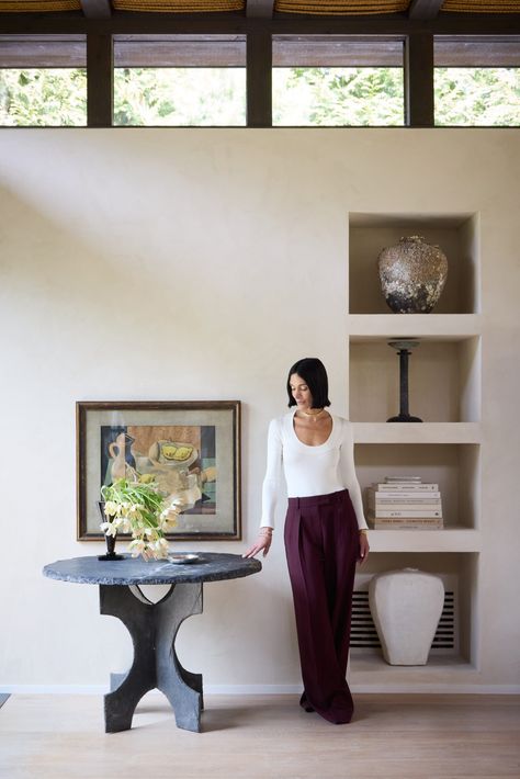 Athena Calderone at Home in the Hamptons - 1stDibs Introspective Cultural Women, Small Attic Room, Hamptons Interior Design, Hamptons Interior, Greg Natale, Elizabeth Roberts, Wellness Store, Athena Calderone, Small Attic