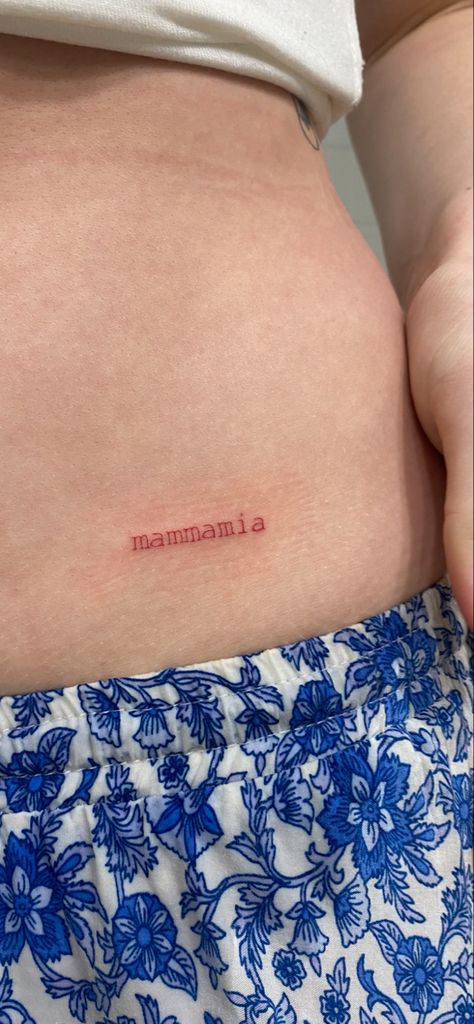 Artsy Fine Line Tattoo, Maneskin Inspired Tattoo, Mamma Mia Aesthetic Tattoos, Mamma Mia Tattoos Ideas, Mamma Mia Minimalist Tattoo, Maneskin Tattoo Ideas, Mamma Mia Inspired Tattoo, Mamma Tattoo, Mama Mia Tattoo