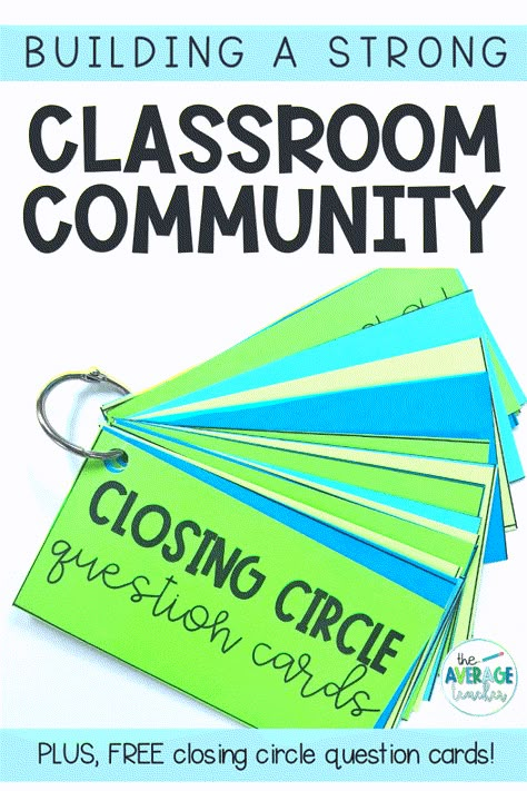 Community Circle Questions Kindergarten, Closing Circle Questions, Restorative Practices Elementary Circles, Classroom Community Building Activities First Grade, Building Classroom Community Preschool, Closing Activities For Groups, Community Circle Ideas, Closing Meeting Activities, Afternoon Meeting Classroom