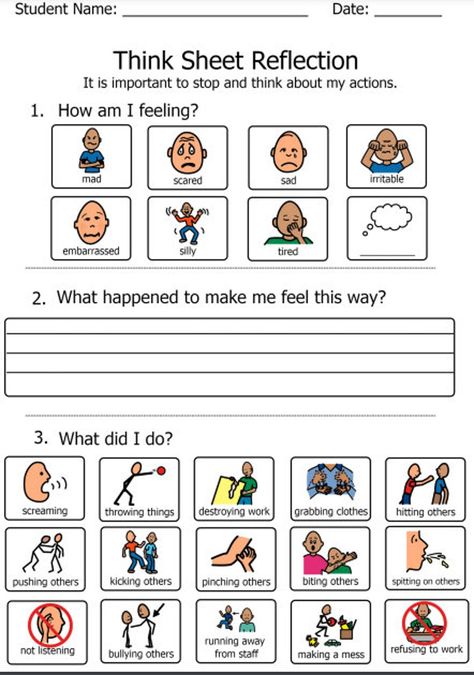 This Learning & School item by WildDandelionWishes has 215 favorites from Etsy shoppers. Ships from United States. Listed on Sep 12, 2024 Think Sheet, Zones Of Regulation, Social Emotional Learning Activities, Counseling Activities, Social Emotional Skills, Classroom Behavior, Emotional Skills, Self Regulation, Emotional Regulation