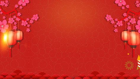 New Year's Eve Background, Page Background Design, Chinese New Year Flower, Blossom Background, Chinese New Year Traditions, Lantern Chinese, New Year Background Images, Chinese New Year Background, Chinese New Year Poster