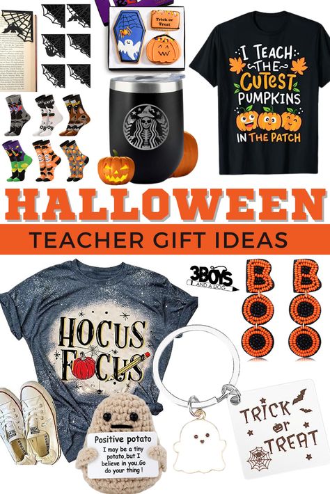 It's time to spoil the teachers! Check out these awesome Halloween Teacher Gifts! They're spooky good - and fun to give! Halloween Teacher Gifts, Tiny Treats, Everyday Gifts, Educational Printables, Halloween Recipes, Good Parenting, Parenting Advice, Halloween Crafts, Buying Gifts