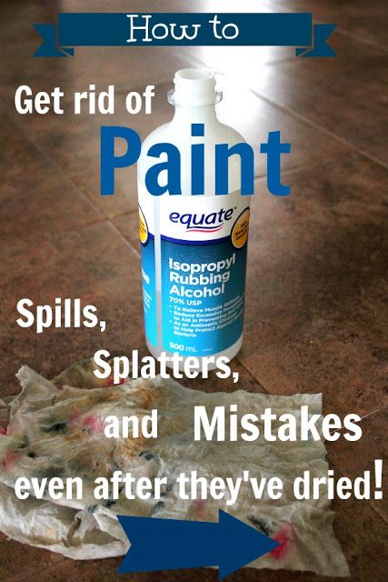 The Creek Line House: How to get rid of paint spills, splatters, and mistakes even after they've dried! Hur Man Målar, Cleaners Homemade, Cleaning Ideas, Rubbing Alcohol, Diy Cleaning Products, Cleaning Organizing, Painting Tips, Home Repair, Cleaning Solutions