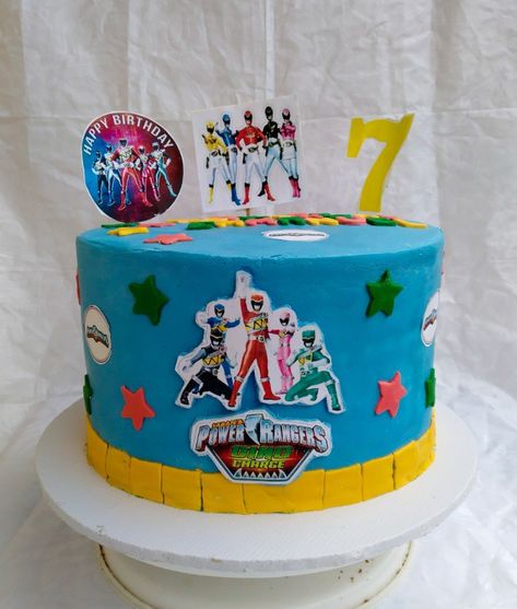 For a 7 year old boy Birthday Cake For 7 Year Boy, Cake Structure, Fondant Cake Designs, Baby Boy Cakes, Boy Birthday Cake, Cakes For Boys, Fondant Cake, Power Rangers, Cake Designs