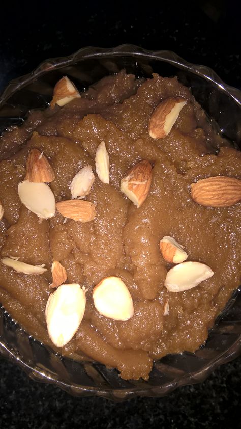 Wheat (Atta) Halwa - Click to see Recipe and Nutrition Chart Simple Family Meals, Halwa Recipe, Nutrition Chart, Tumblr Food, Foodie Instagram, Delicacy Food, Food Drink Photography, Indian Food Recipes Vegetarian, Snap Food