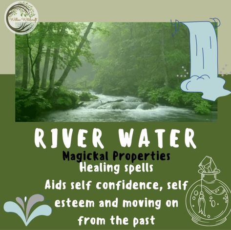 River Water Magick, Dew Water Witchcraft, River Spirits Witchcraft, River Water Witchcraft, River Witch, Water Priestess, Witchcraft Notes, Water Witchcraft, Water Magick