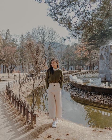 Nami Island Outfit, Korea Outfits, Nami Island, Korea Trip, Island Outfit, Pics Inspo, Pose Idea, Korea Travel, One Of Those Days