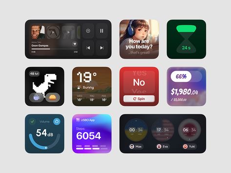 iOS Widgets Collection ui mobile design Widget Design Ideas, Learn Ux Design, Ios Widgets, Ux Design Principles, Agency Branding, Card Ui, App Interface Design, Widget Design, Beautiful Websites