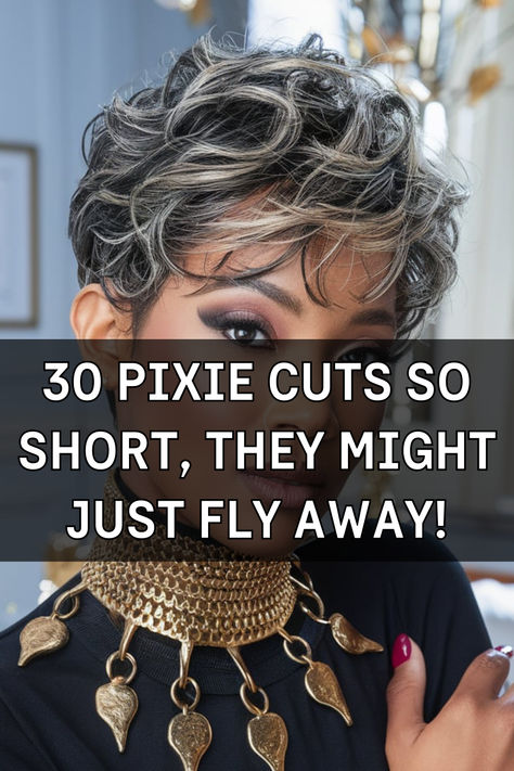 Explore 30 stunning short pixie haircuts for women that offer a bold and stylish look. Whether you have thick hair or fine hair, these pixie cuts are perfect for women of all ages. Try ultra-short or super short styles for a chic, edgy appearance. If you have curly hair or fine hair over 50, these pixie cuts with bangs will add dimension and texture. Pixie Hair Dress Outfit, Short Hairstyles For Grey Hair Over 50, Chic Short Haircuts For Thick Hair, Short Haircuts For Women Over 50 With Thick Hair, Boho Pixie Haircut, Short A Line Haircut With Layers, Unique Pixie Cuts, Growing Out Curly Pixie, Edgy Pixie Cuts Thick Hair