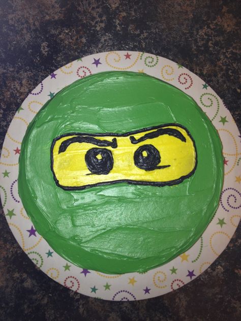 This will be Marco's 8th Birthday Lego Ninjago green ninja cake! Ninja Lego, Ninjago Cake, Karate Party, Ninja Cake, Lego Ninjago Party, Lego Ninjago Birthday, Ninja Course, Ninjago Cakes, Green Ninja