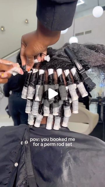 Perm Rods On Natural Hair Short 4c, Perm Rod Set On Short Natural Hair, Perm Rods On Natural Hair, Rod Set On Natural Hair, Rods On Natural Hair, Perm Rod Set, Short Twists, Perm Rods, Heatless Curls