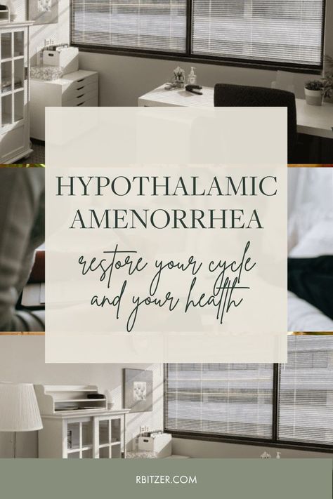 text reading "Hypothalamic Amenorrhea Diet: Restore your Cycle and your Health" over pictures from the blog Hypothalamic Amennhorea Recovery, Hypothalamic Amennhorea, Nutritionist Meal Plan, The Menstrual Cycle, Recovery Food, Popular Blogs, Menstrual Health, Back On Track, Lifestyle Changes