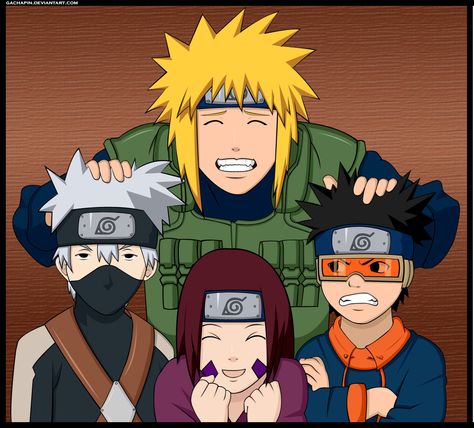 The Old Team 7 by gachapin on DeviantArt Minato Team, Tim 7, Team Minato, Naruto Wallpaper Iphone, Naruto The Movie, Boruto Characters, Naruto Teams, Marvel Spiderman Art, Naruto Kakashi