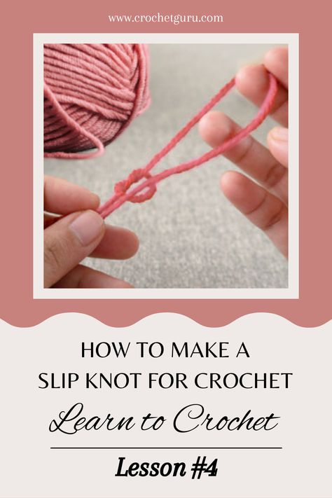 Learn how to make a slip knot for crochet with my easy-to-follow tutorial! Whether you're a beginner or a seasoned crocheter, my step-by-step guide will help you create the perfect slip knot every time. Impress your friends and family with your newfound crochet skills and create beautiful handmade pieces. #CrochetSlipKnotTutorial #learncrochet #crochetforbeginners #crochetslipknot How To Slip Knot Crochet, Slip Knot Crochet, Slip Knot, Knots Tutorial, Yarn Craft, Learn How To Crochet, Crochet Lessons, Crochet World, Yarn Tail