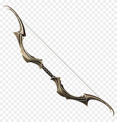 Drawn Elf Bow Arrow - Medieval Bows Clipart Golden Bow And Arrows Aesthetic, Bow And Arrow Design Art, Elf Bow And Arrow, Bow Art Design, Fancy Bow And Arrow, Bow And Arrow Sketch, Holding Bow And Arrow Reference, Fantasy Bow And Arrow, Bow Concept Art