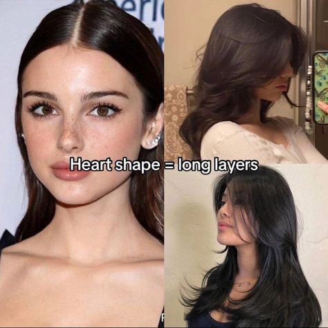 haircut, face shapes, oval face, round face, diamond face, heart face, square face, wispy bangs, wolf cut, long layers, hush cut, long hair, hair for every face shape Haircuts For Certain Face Shapes, Hair Inspo For Heart Shaped Face, Round Vs Oval Face Shape, How To Tell What Face Shape I Have, Round Face Best Haircut, Haïr Style For Heart Face, Crescent Bangs Heart Shaped Face, Cute Hairstyles For Oval Face Shape, Haircuts For Women With Square Faces