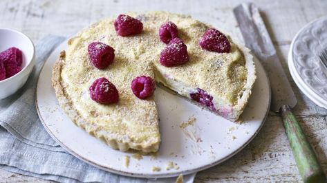 Manchester tart recipe - BBC Food Manchester Tart, English Dishes, Dairy Free Chocolate Cake, Easy Custard, School Dinners, Sweet Pies, Raspberry Recipes, Fun Baking, Coconut Caramel